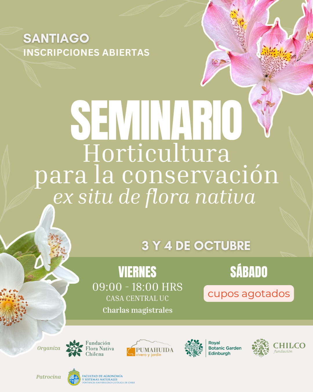 Afiche Seminario Horticultura para la Conservación