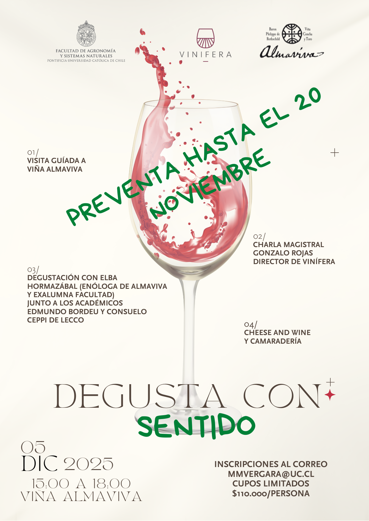 Flyer cheese and wine 2025 Preventa
