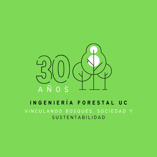 30 años Ingeniería Forestal afiche fondo verde